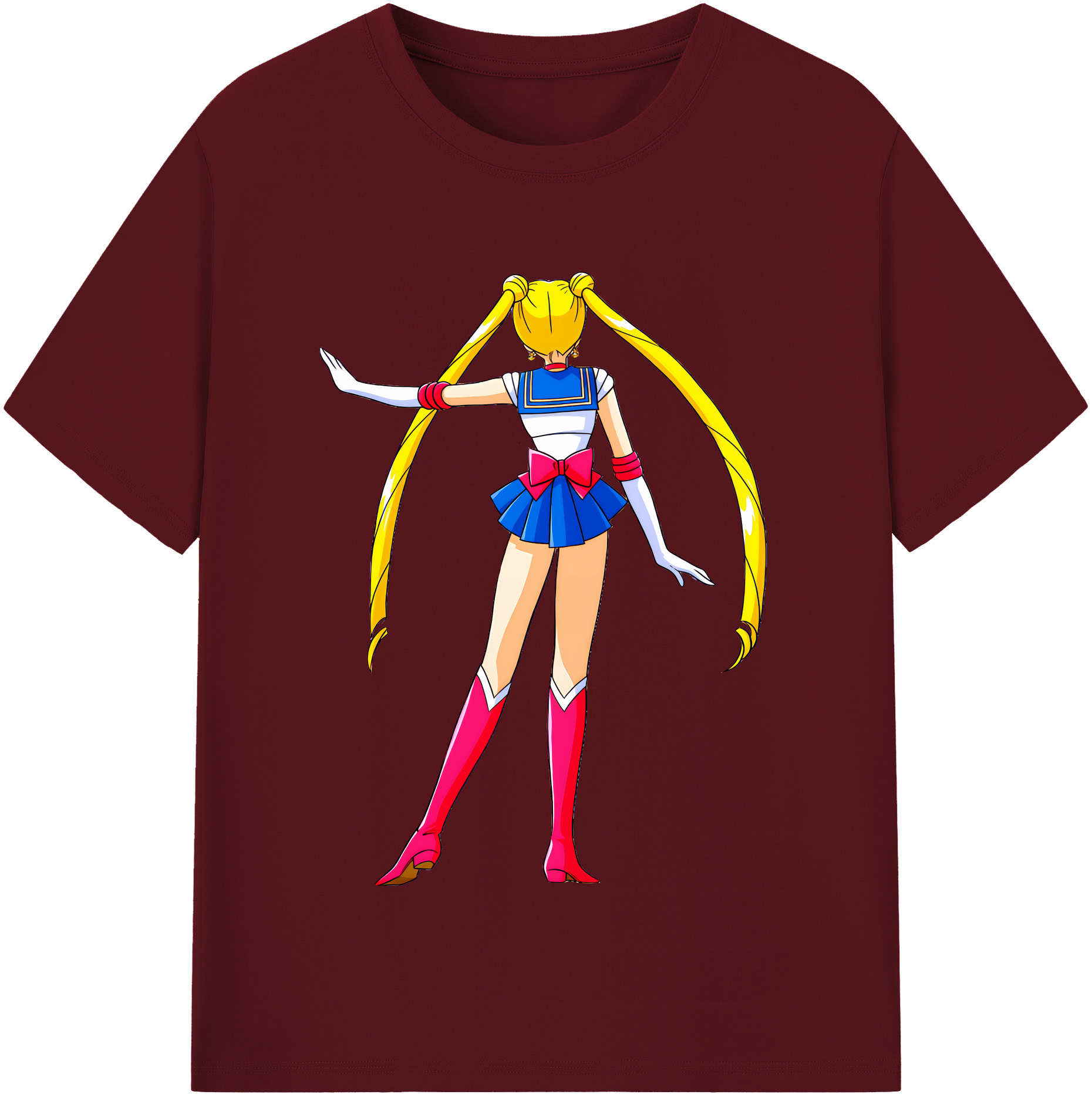 （画像用） 美少女戦士セーラームーン 月野 うさぎ つきの うさぎ Sailor Moon Tsukino Usagi 綿100％半袖Tシャツ（フロントプリント）
